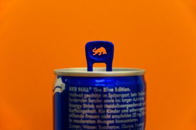 the top of a red bull can